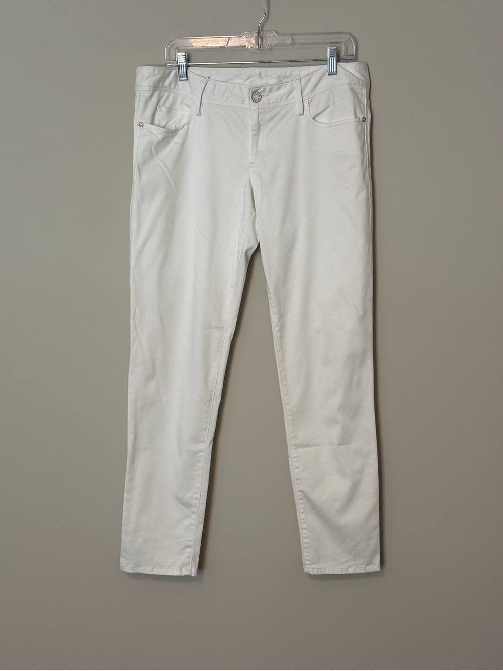 Lilly Pulitzer Worth Skinny Jeans Size 12 Resort White Stretch Denim Pants